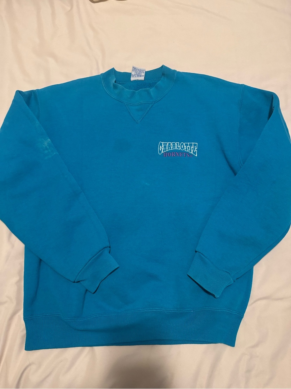 Vintage 90s Charlotte Hornet crewneck. 
Youth XL fits women’s XS/S
